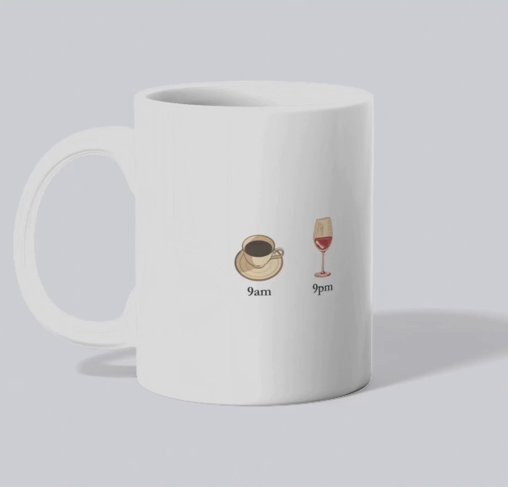 Kaffee vs Wein - Becher