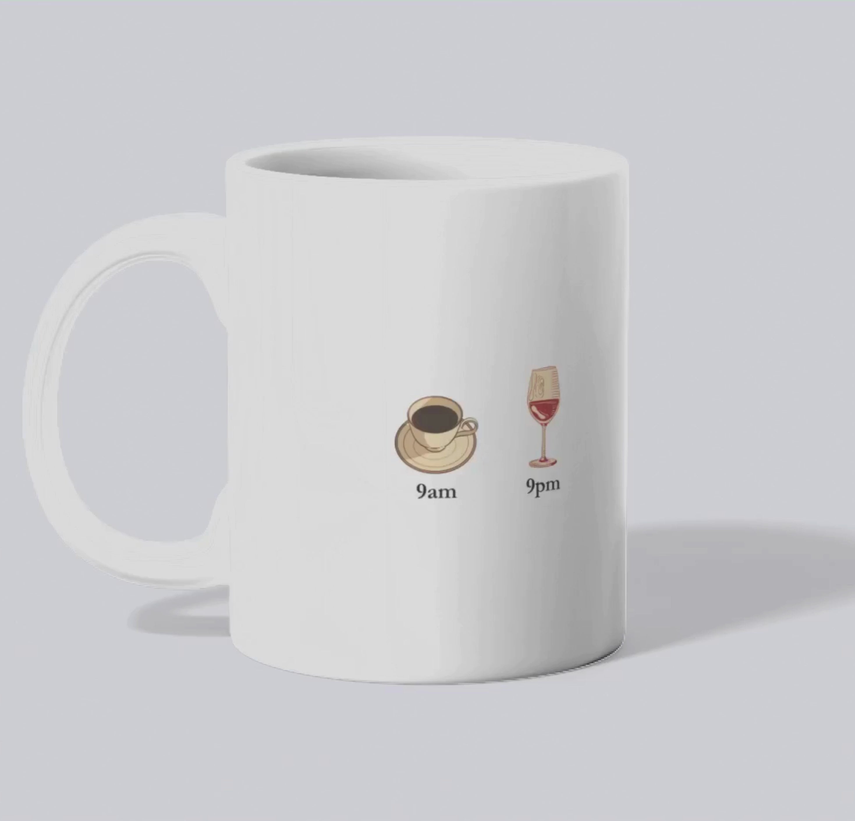 Kaffee vs Wein - Becher